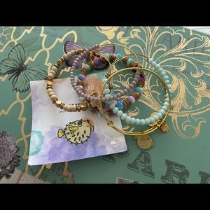 Alex and ani rare pufferfish set